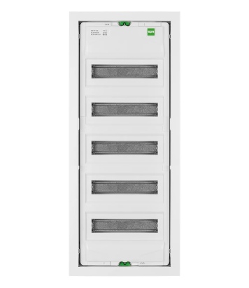 Щит встраив. MSF 5x12M (60M), N/PE 2x(2x25+20x16mm2+19x10mm2), мет. дверь, белый RAL9016, 853x358x97mm, IP30